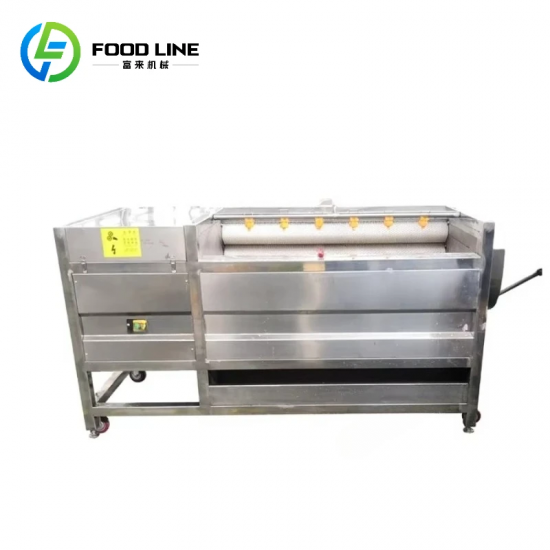 Root Vegetable Fruit Ginger Cassava Washer Peeler Potato Cleaning Peeling Machine