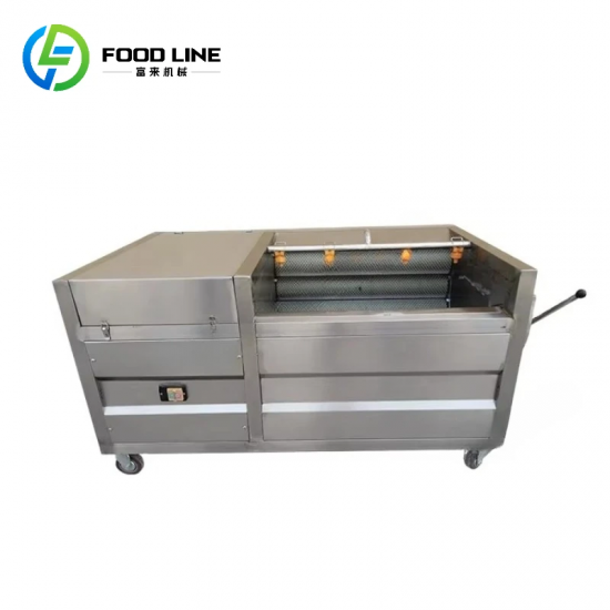 Root Vegetable Fruit Ginger Cassava Washer Peeler Potato Cleaning Peeling Machine
