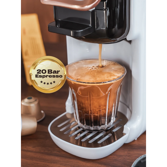 HiBREW Multiple Capsule Coffee Machine, Hot/Cold Dolce Gusto Milk Nespresso Capsule ESE Pod Ground Coffee Cafeteria 20Bar 5 in 1